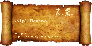 Knipl Regina névjegykártya